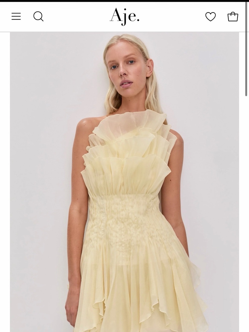 Aje One-Shoulder Ruffle Mini Dress - Picture 4 of 4